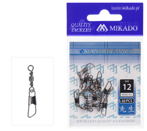 Mikado Barrell Swivel with Safety Swivel-Barrel Swivels-Mikado-Irish Bait & Tackle