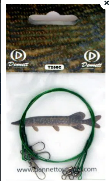 Dennett 12 Inch Wire Leader Snap Tackle Traces-Wire leader-Dennett-Irish Bait & Tackle