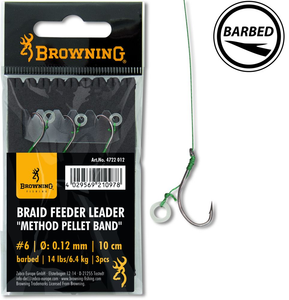 Browning Braid Feeder Leaders "Method Pellet Band" *Barbed-Hooks to Nylon-Browning-Irish Bait & Tackle
