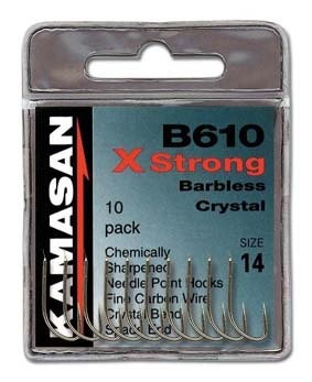 Kamasan B610 Xstrong Barbless Crystal-Coarse Hooks-Kamasan-Irish Bait & Tackle