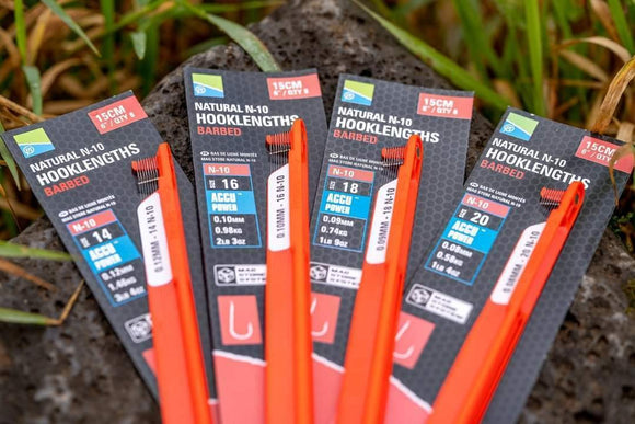 Preston Natural N-10 Barbed Hooklengths-Hook Length-Preston Innovations-Irish Bait & Tackle