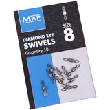 Map Diamond Eye Swivels-Diamond Eye Swivels-MAP-Size 8-Irish Bait & Tackle